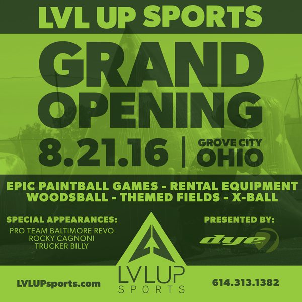 LVL UP Sports grand Opening flyer