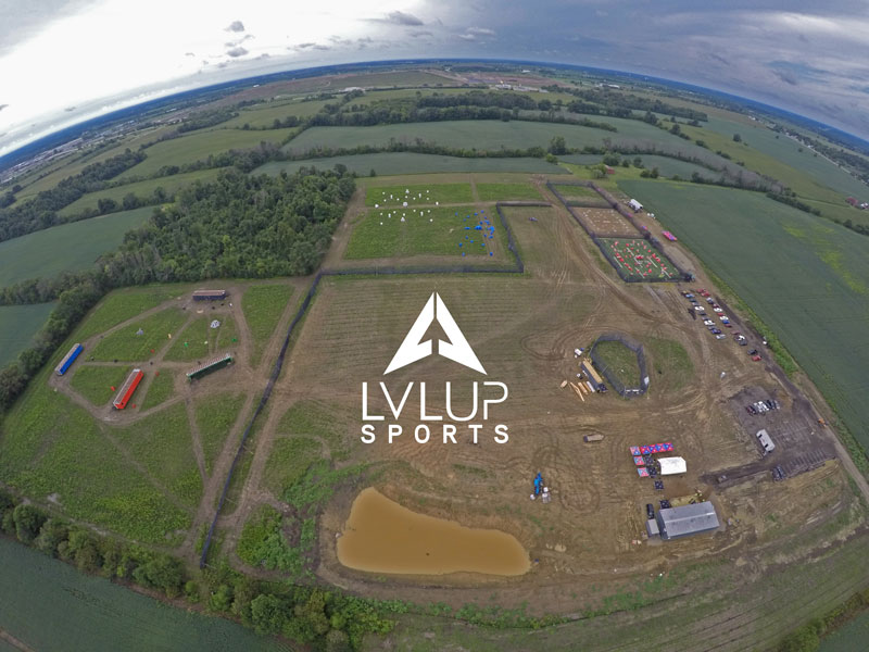 Aerial Park Shot LVL UP Sports Paintball Park